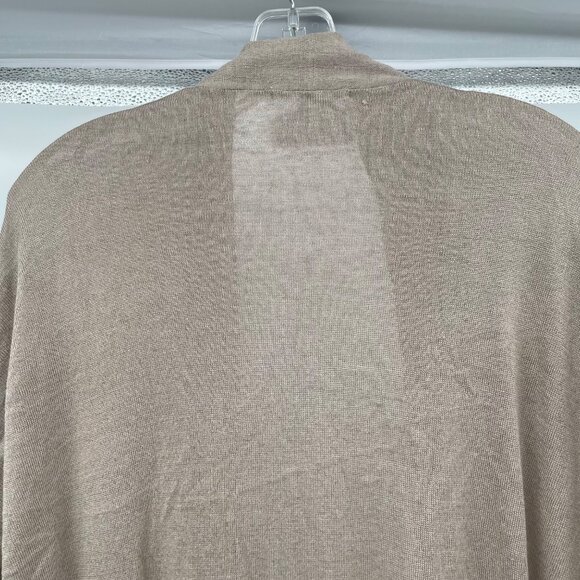 UNIQLO Womens Open Front Duster Cardigan Long Sleeve Tan Size Medium - Picture 6 of 9